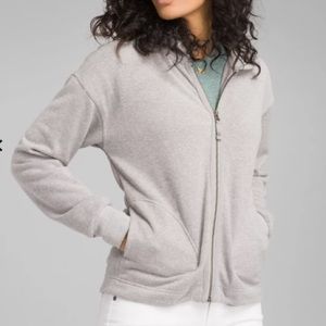 Prana Womens Cozy Up Zip Up Jacket size small heather grey